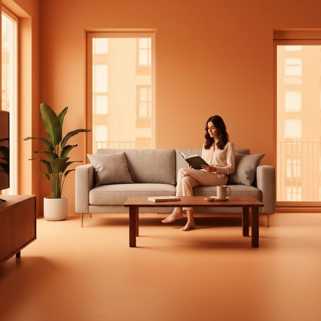 Real estate agent showing clients around a house